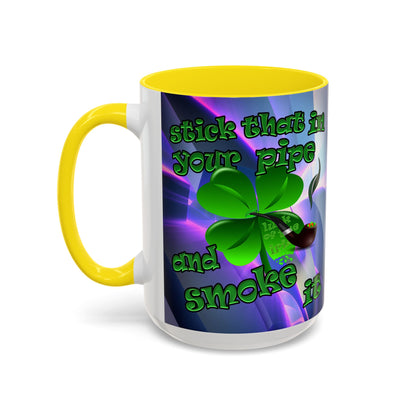 celtics logo - Accent Mug (grey-pink wave)