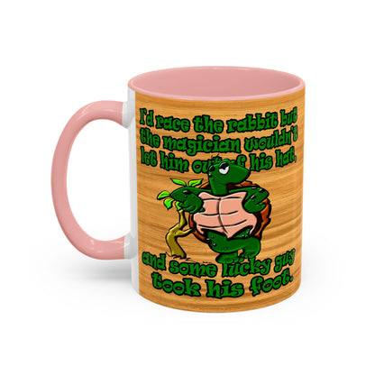 turtle race - Accent Mug (butterscotch wood finish)