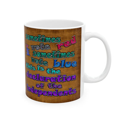 declaration of the independents - White Mug (brown papyrus)