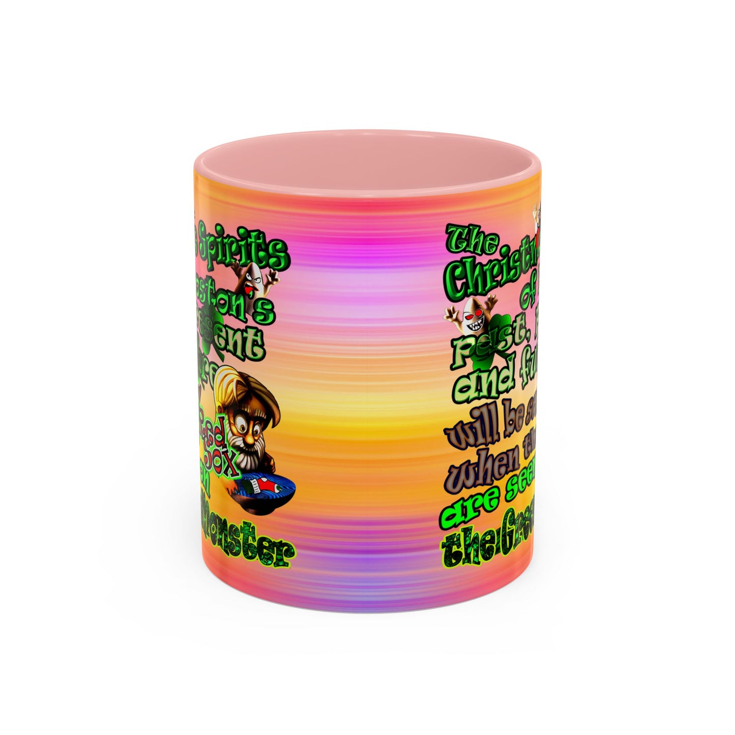 christmas spirits of boston - Accent Mug (color blur)
