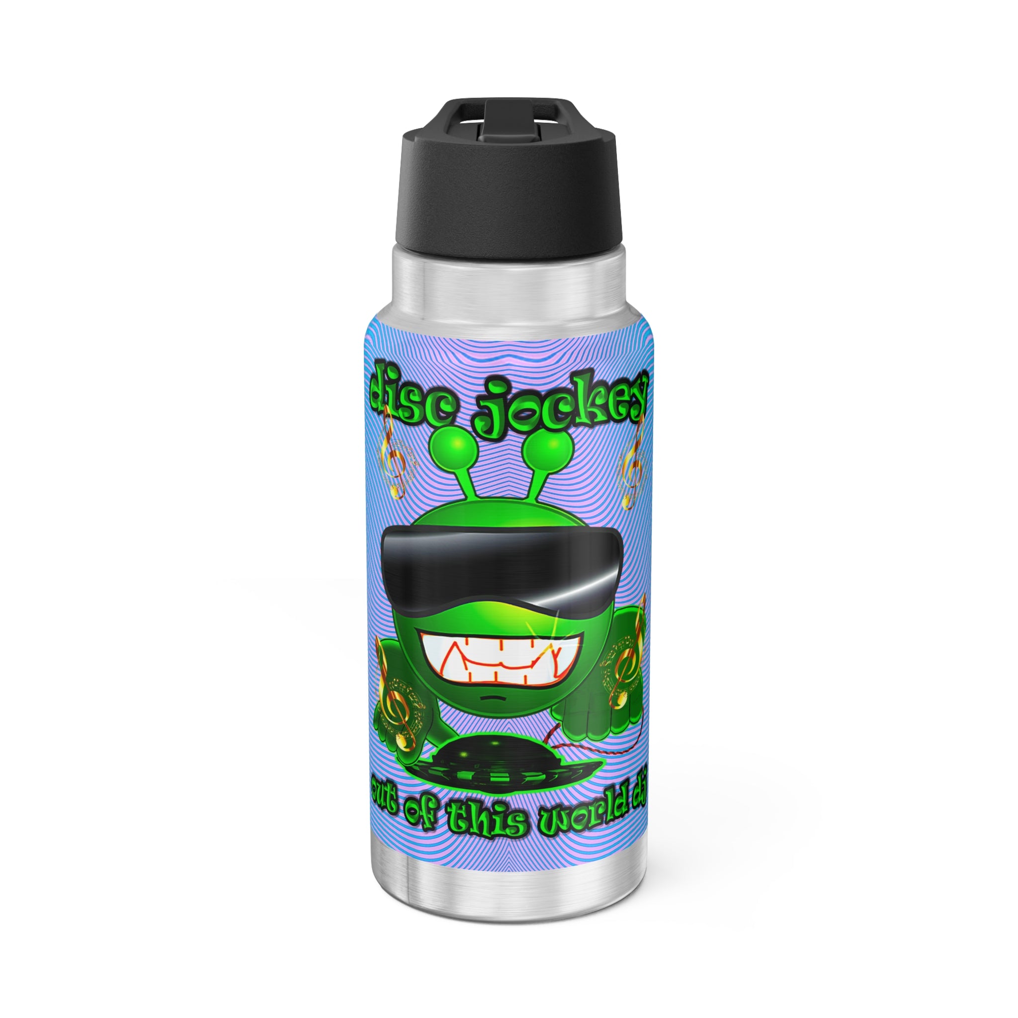 disc jockey - Gator Tumbler, 32oz (light blue-purple wave)