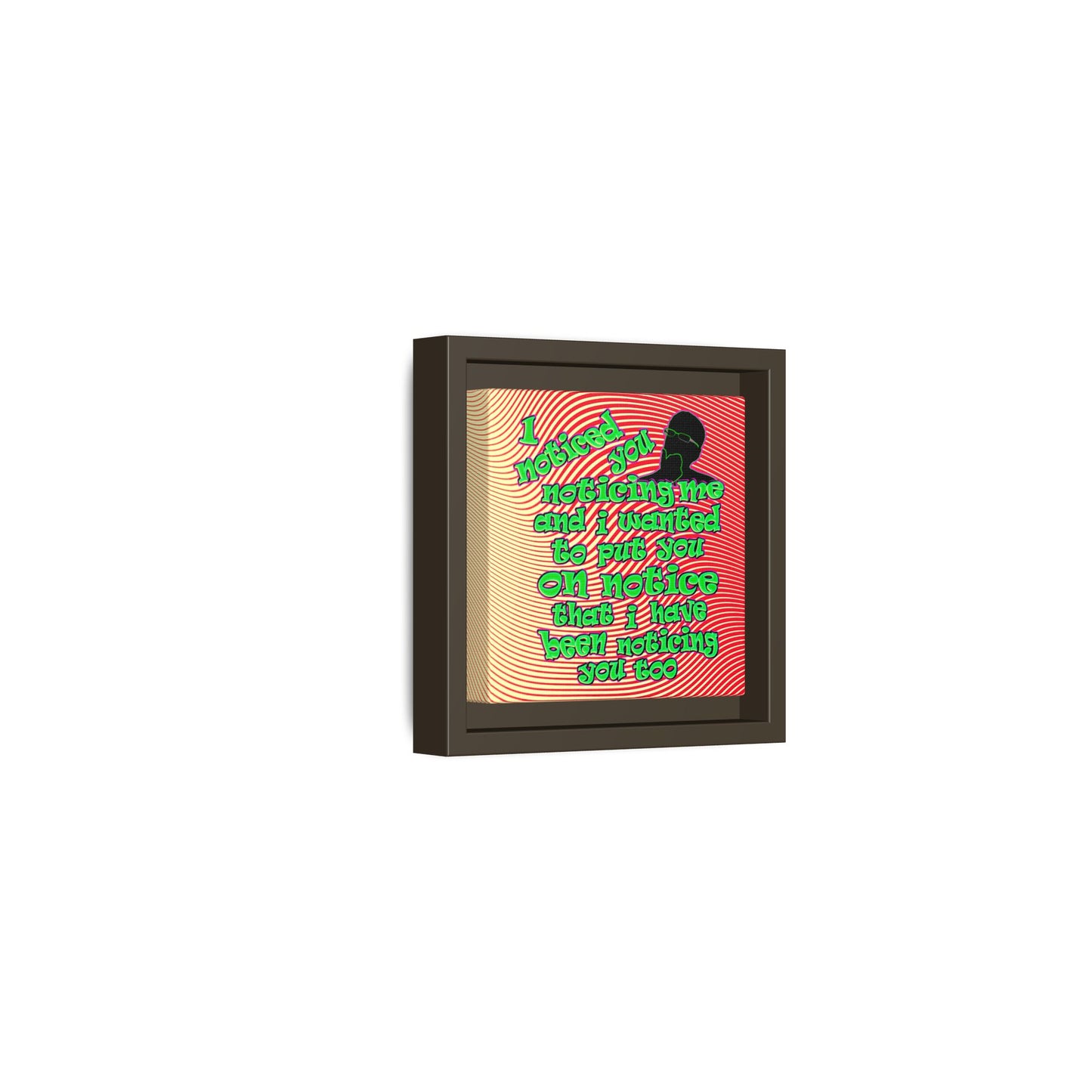 noticed you noticing - framed canvas art (yellow-orange wave)