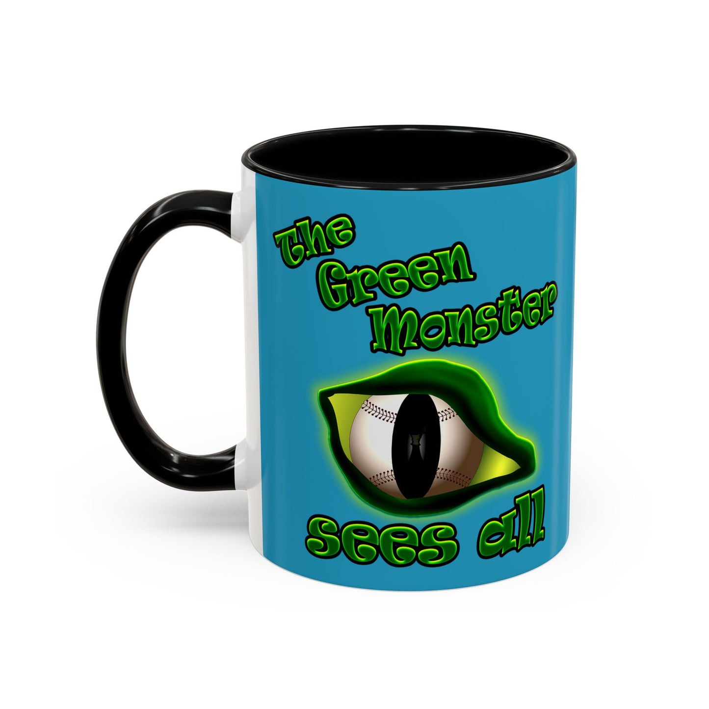 green monster - Accent Mug (turquoise)