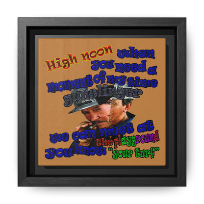high noon - framed canvas art (light brown)