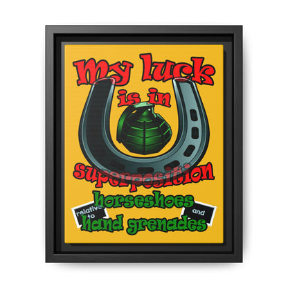 my luck - framed canvas art (yellow)