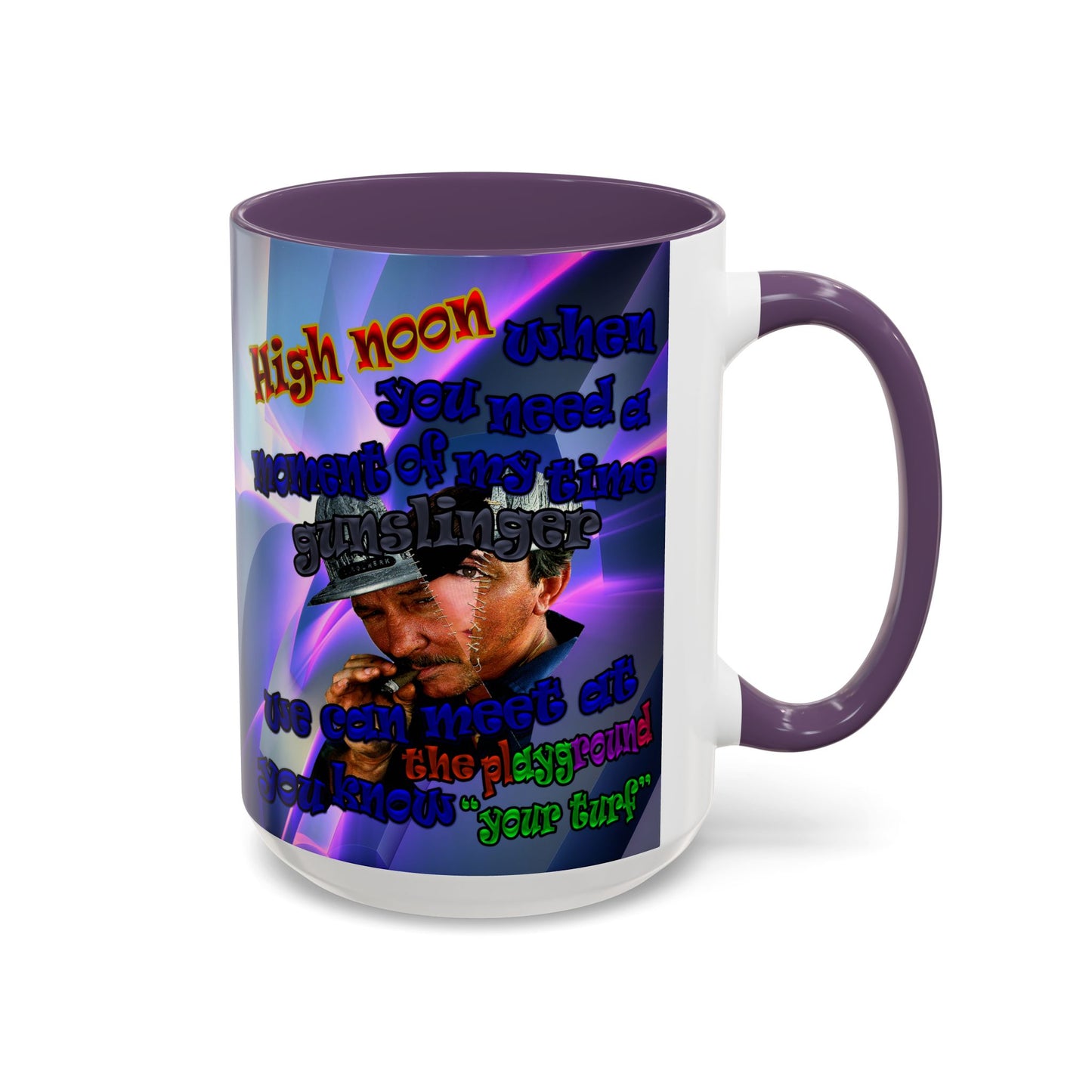 high noon - Accent Mug (grey-pink wave)