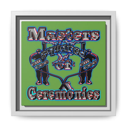 em cee squared - framed canvas art (green)