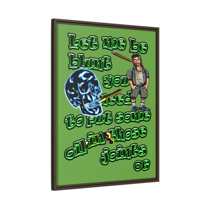 og - framed canvas art (green)