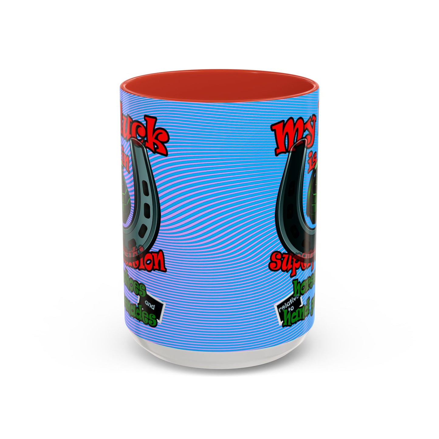 my luck - Accent Mug (light blue-purple wave)