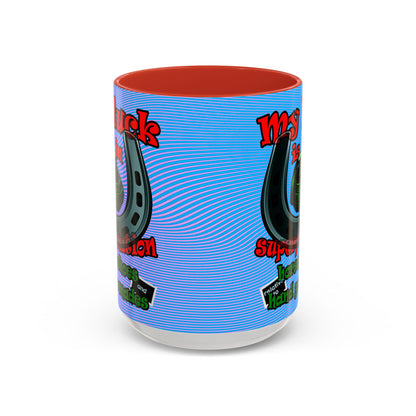 my luck - Accent Mug (light blue-purple wave)