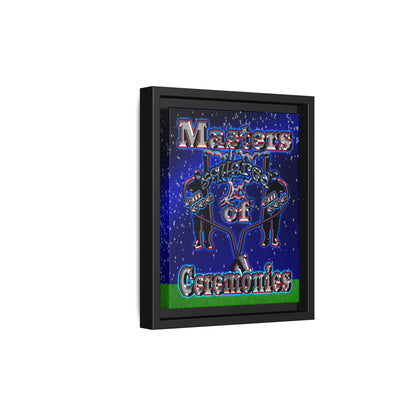 em cee squared - framed canvas art ('snoops' background)