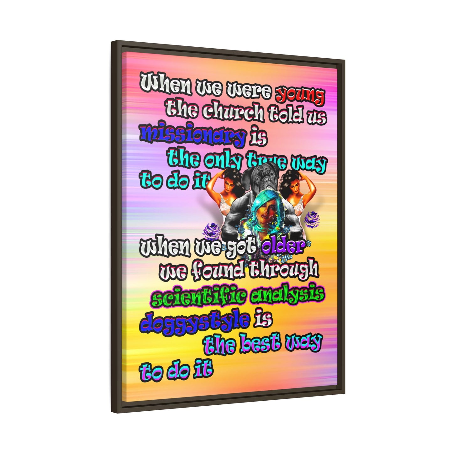 doggystyle - framed canvas art (color blur)