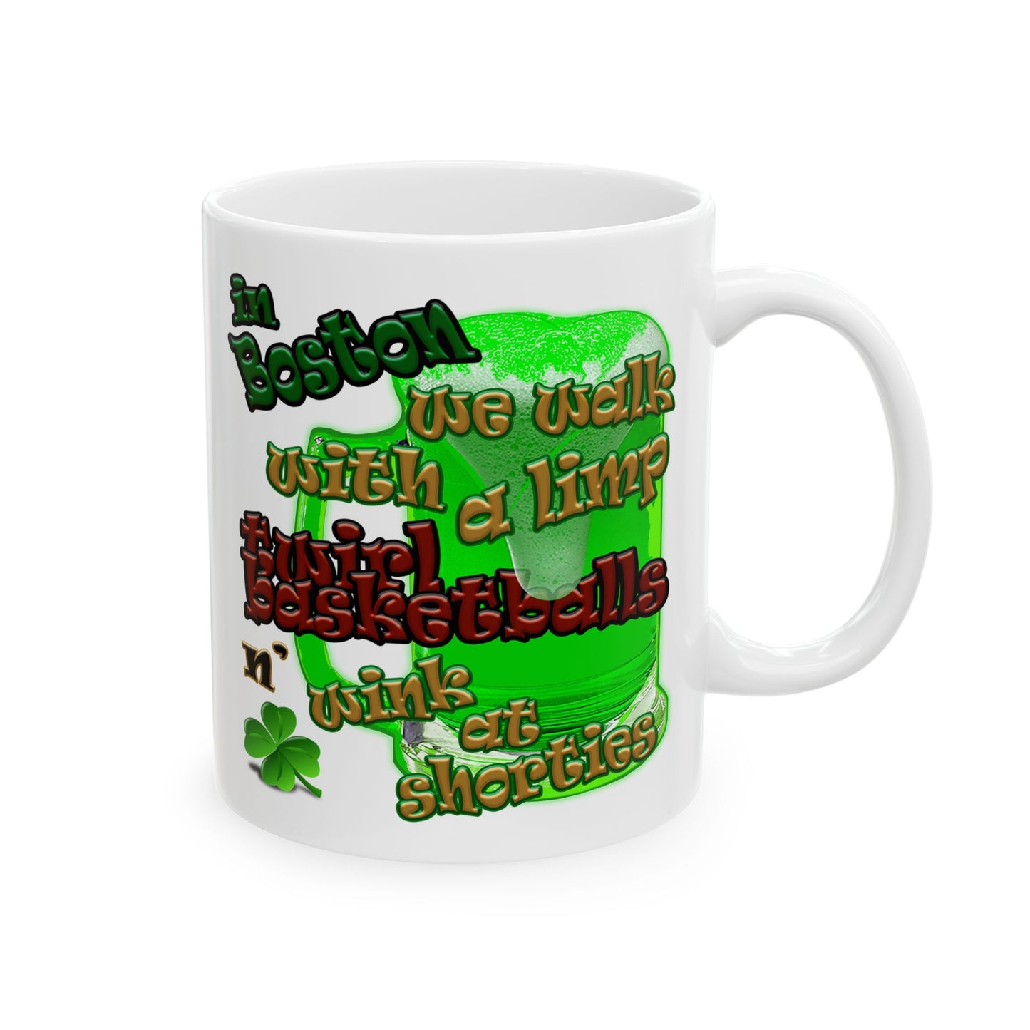 celtics logo - White Mug