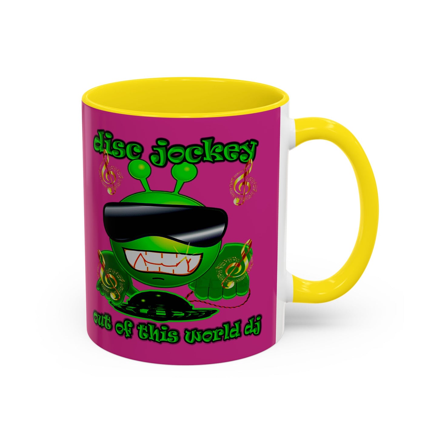 disc jockey - Accent Mug (pink)