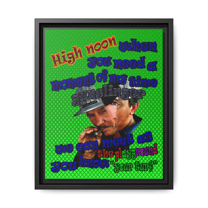 high noon - framed canvas art (logo green)