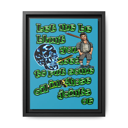 og - framed canvas art (turquoise)