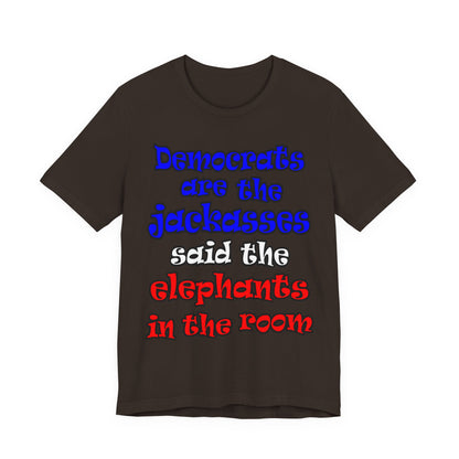 donkeys and elephants - Unisex Jersey Short Sleeve Tee
