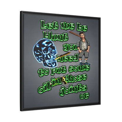 og - framed canvas art (grey-light grey)