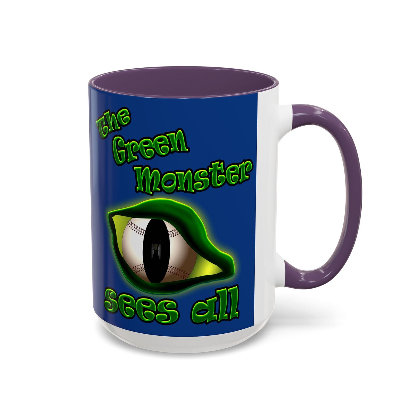 green monster - Accent Mug (dark blue)