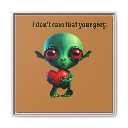 I don't care that your grey - framed canvas art (light brown)