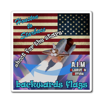 shoot for the stars - Magnets - (grey-pink wave)