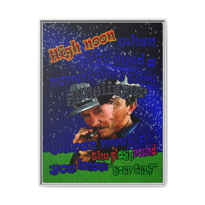 high noon - framed canvas art ('snoops' background)