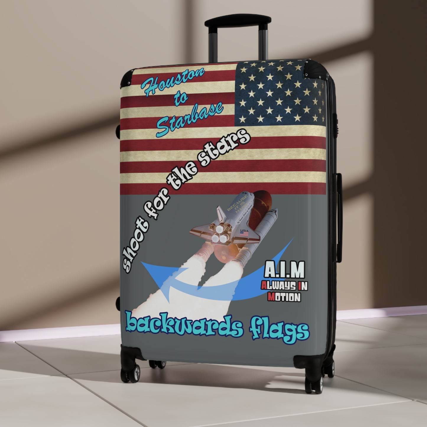 shoot for the stars - Suitcase (dark grey)