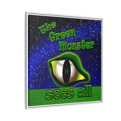 green monster - framed canvas art ('snoops' background)