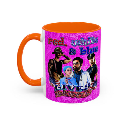 rw&b lives matter - Accent Mug (pink swirl)