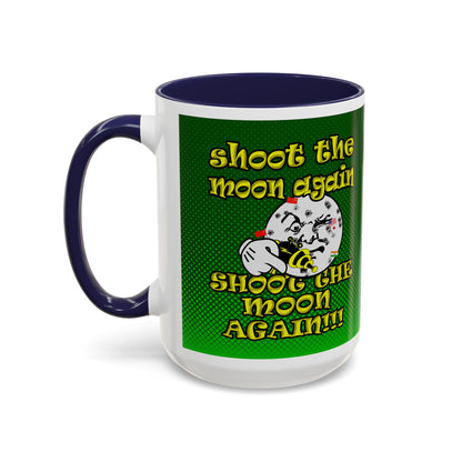 shoot the moon again - Accent Mug (logo green)
