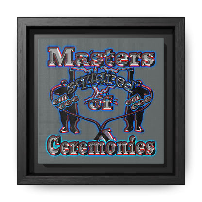 em cee squared - framed canvas art (dark grey)