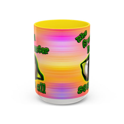 green monster - Accent Mug (color blur)