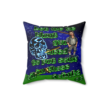og - Spun Polyester Square Pillow - ('snoops' background)