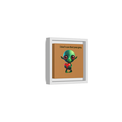 I don't care that your grey - framed canvas art (light brown)