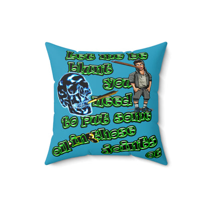 og - Spun Polyester Square Pillow - (turquoise)