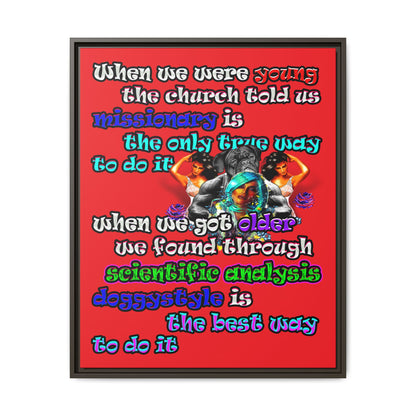 doggystyle - framed canvas art (red)