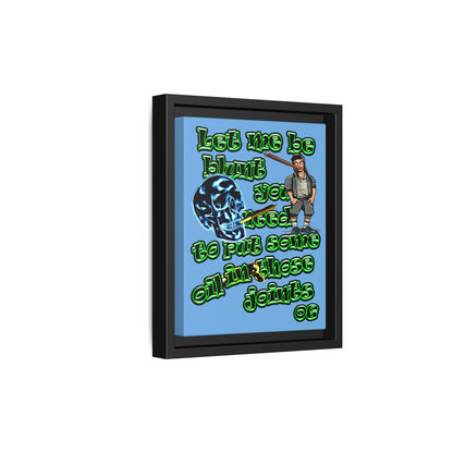 og - framed canvas art (light blue)