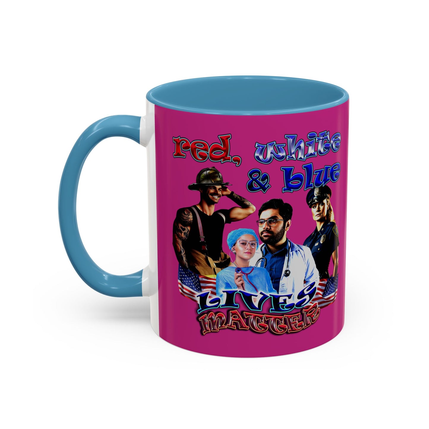 rw&b lives matter - Accent Mug (pink)