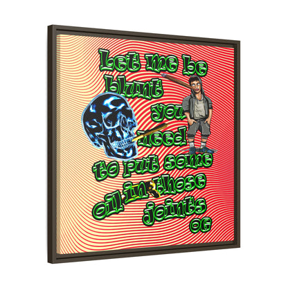 og - framed canvas art (yellow-orange wave)