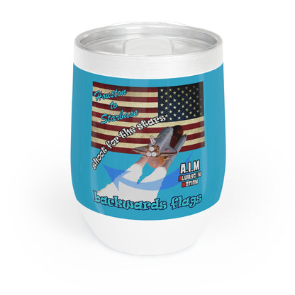 shoot for the stars - Chill Wine Tumbler (turquoise)