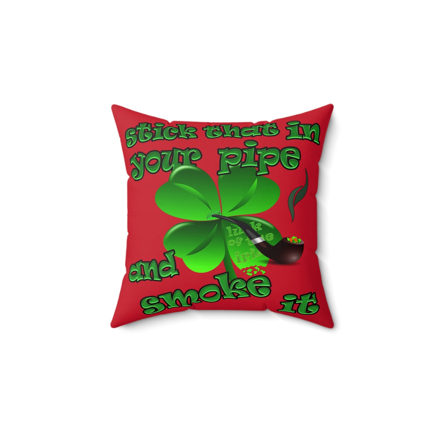 celtics logo - Spun Polyester Square Pillow - (dark red)