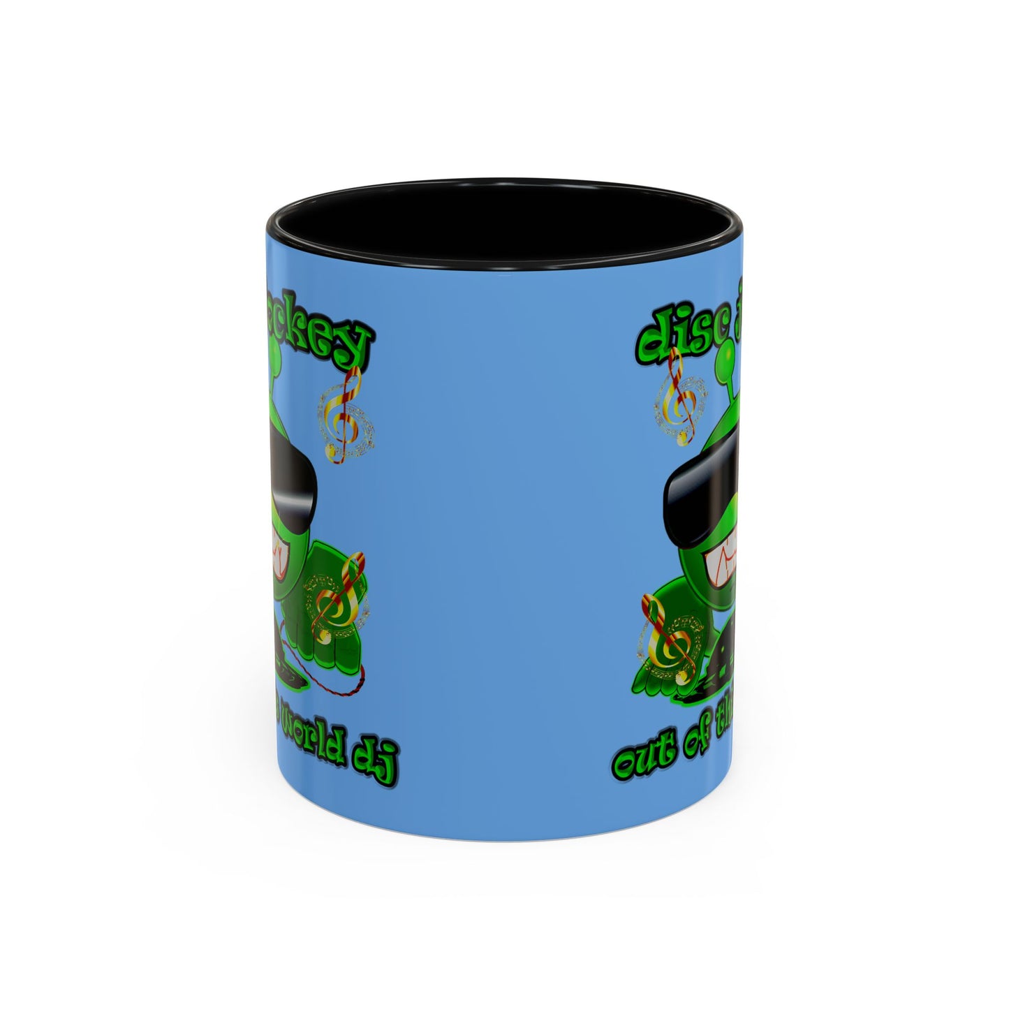 disc jockey - Accent Mug (light blue)