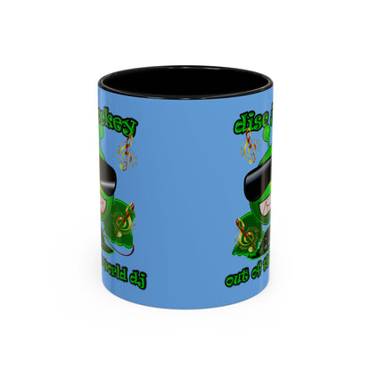 disc jockey - Accent Mug (light blue)