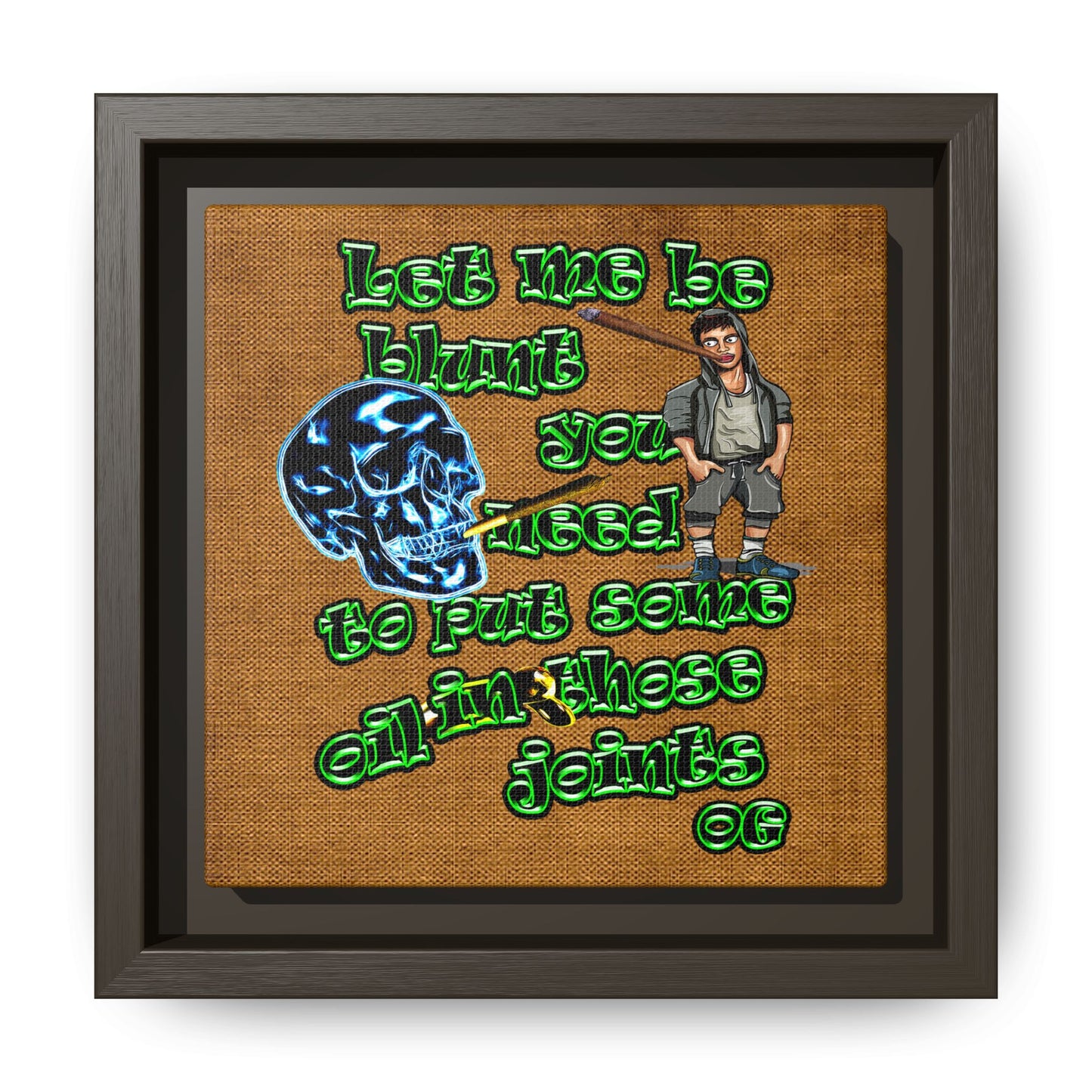 og - framed canvas art (brown papyrus)