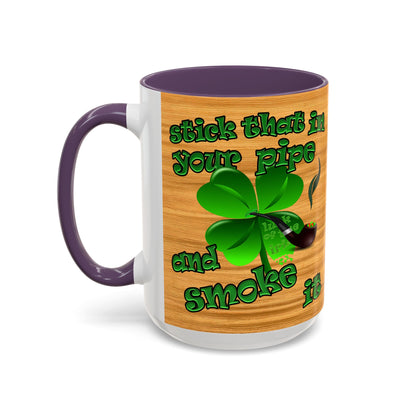 celtics logo - Accent Mug (butterscotch wood finish)