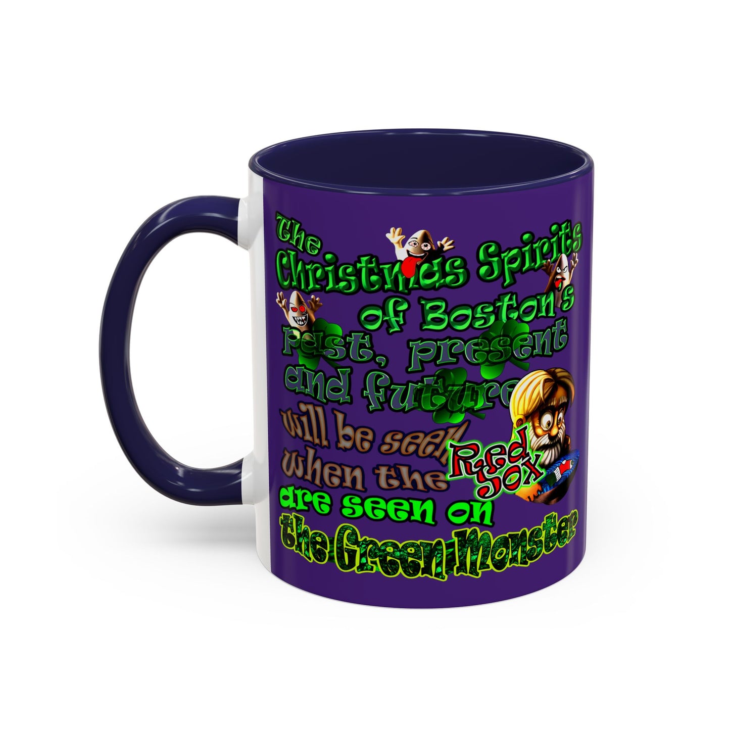christmas spirits of boston - Accent Mug (purple)