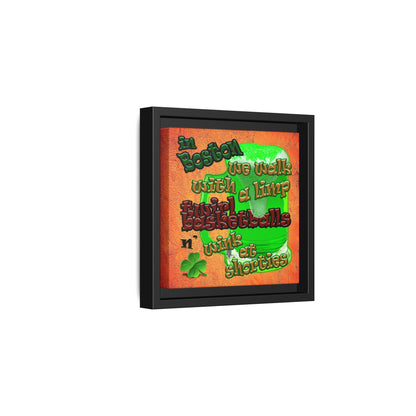 celtics logo - framed canvas art (burnt orange)