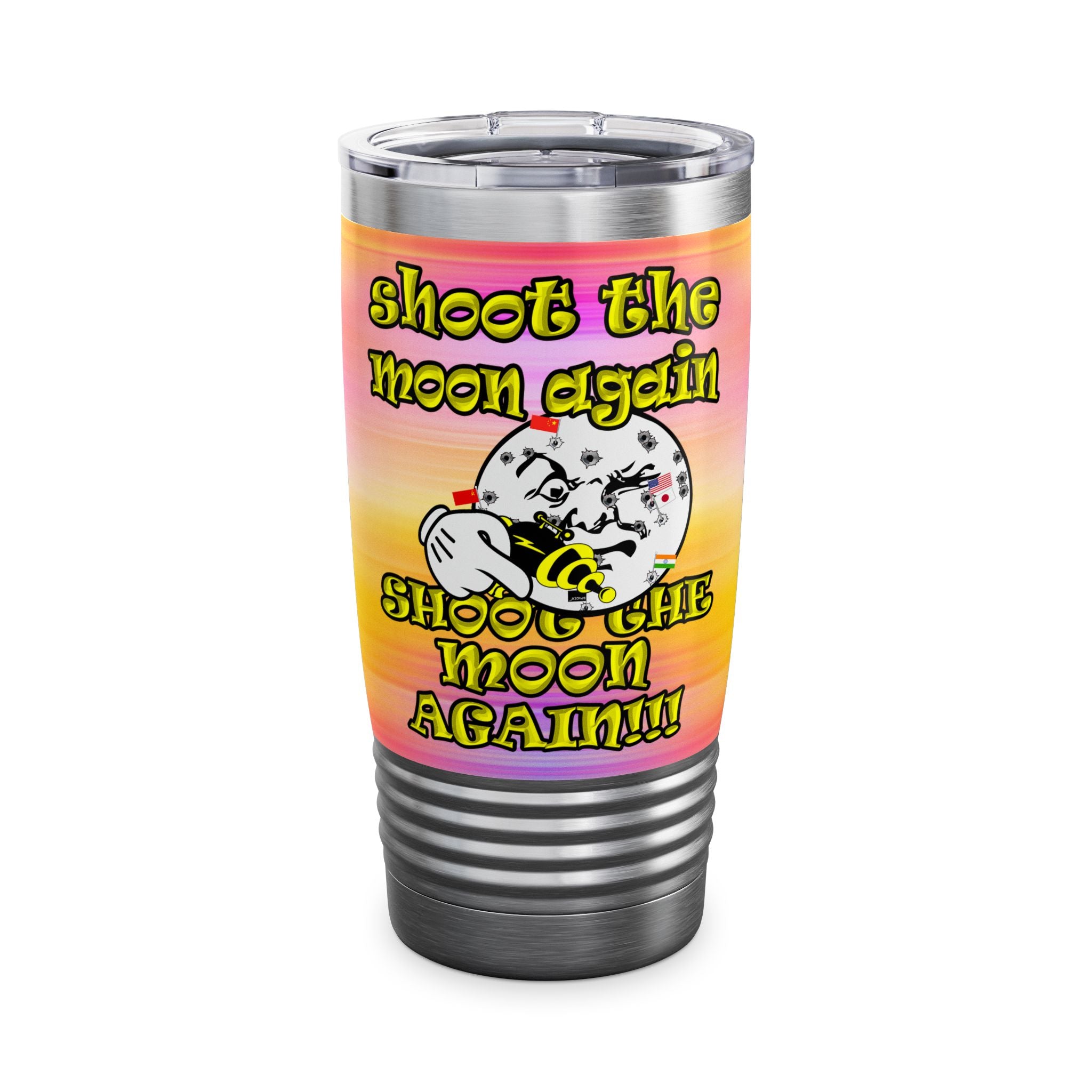 shoot the moon again - Ringneck Tumbler, 20oz (color blur)