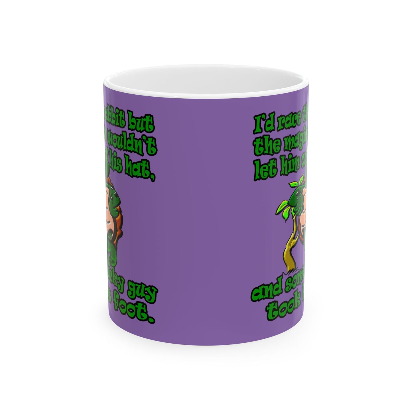 turtle race - White Mug (light purple)