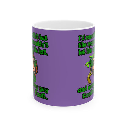 turtle race - White Mug (light purple)